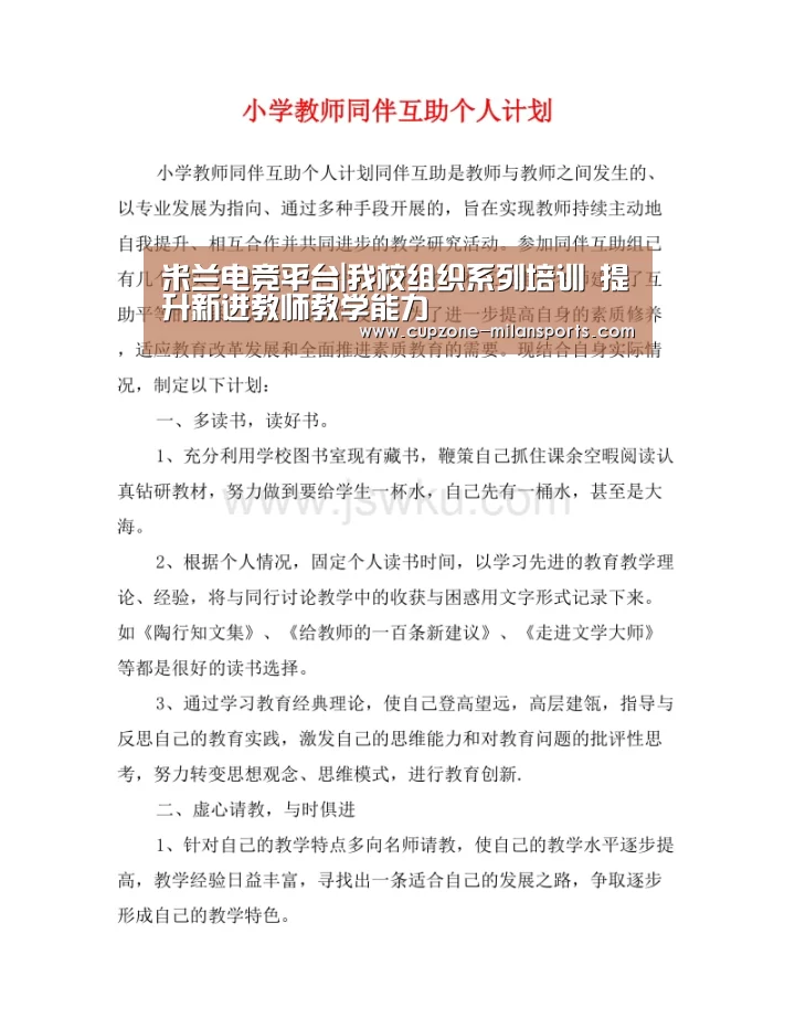 米兰电竞平台|我校组织系列培训 提升新进教师教学能力(图3) 米兰体育入口